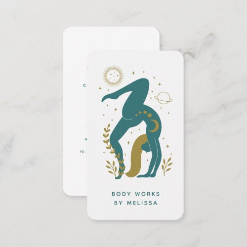 Mystical Boho Holistic Yoga Wellness Teacher Busin Business Card