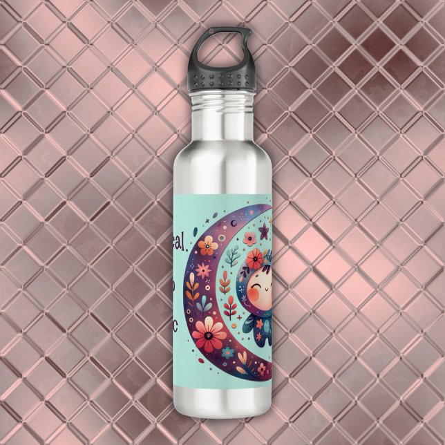 Mystical Boho Magic Maroon | Stainless Steel Water Bottle (Creator Uploaded)