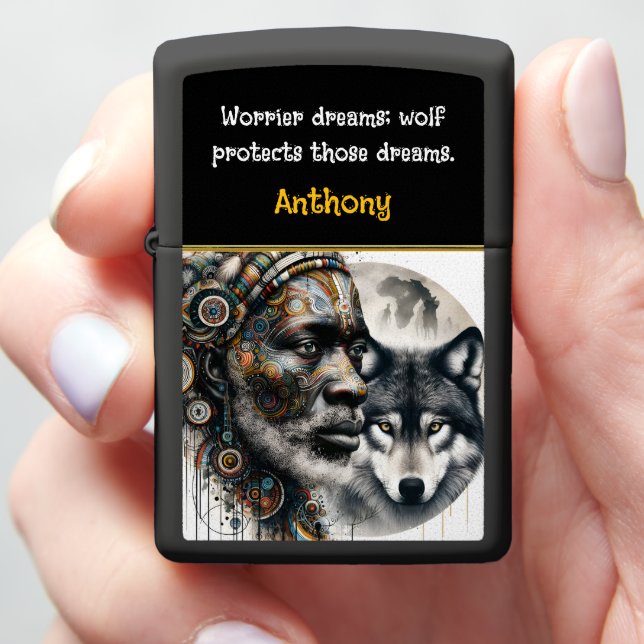 Mystical bond of man and nature at dusk zippo lighter (In Hand)