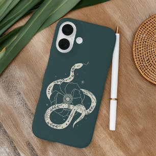 Mystical Botanical Snake Illustration iPhone 16 Case