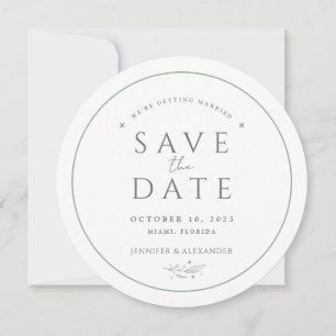 Mystical Botanical Wedding Save the Date Card