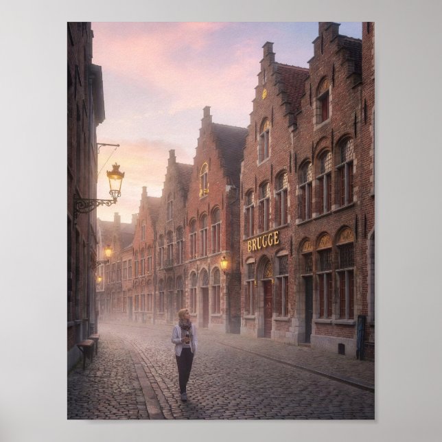 Mystical Bruges Twilight Stroll Poster (Front)
