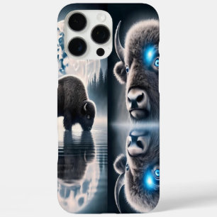 Mystical Buffaloes Under Starry Skies iPhone 16 Pro Max Case