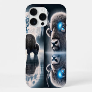 Mystical Buffaloes Under Starry Skies iPhone 16 Pro Max Case