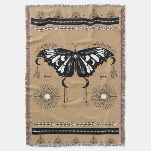 Mystical Butterfly Festival Fringe Blanket
