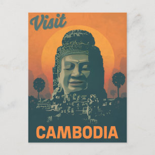Mystical Cambodia Sunrise Postcard