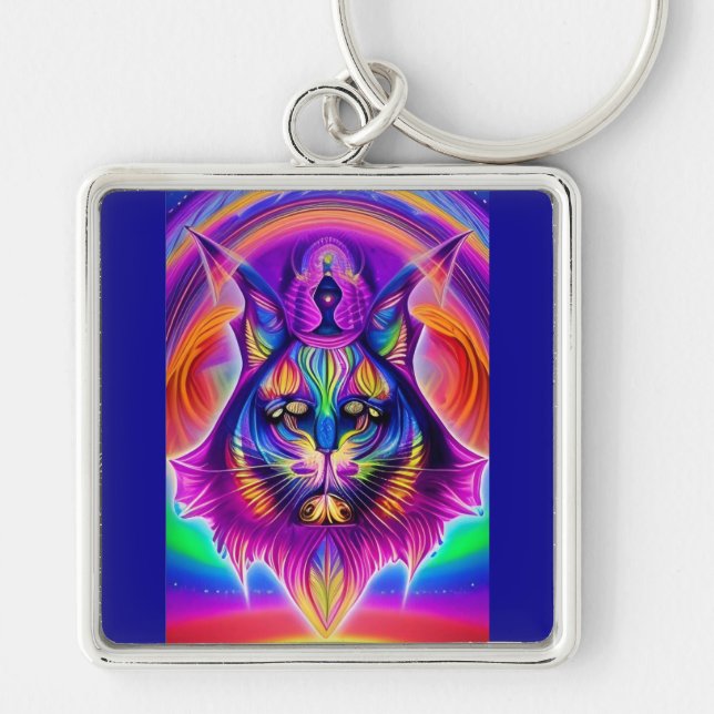 mystical cat keychain (Front)