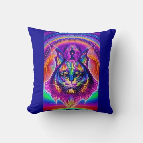 mystical cat pillow