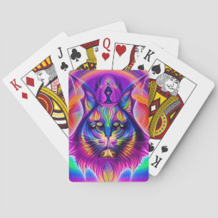 mystical cat playing cards