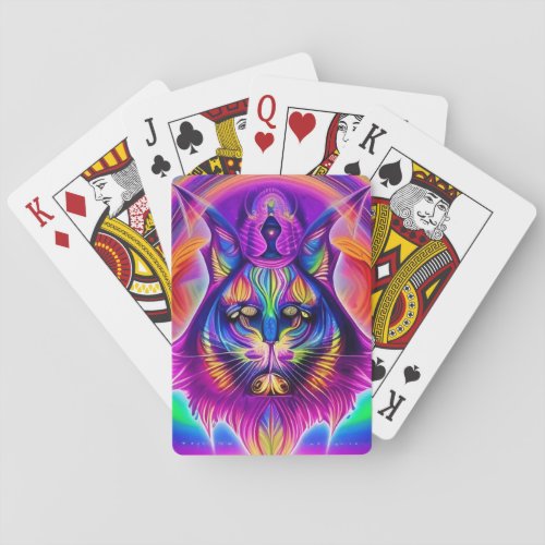 mystical cat playing cards