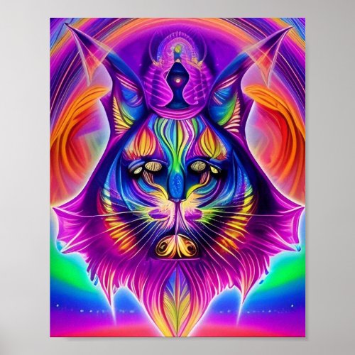 mystical cat poster