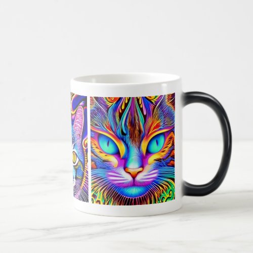 Mystical Cat  Psychedelic Art  Magic Mug