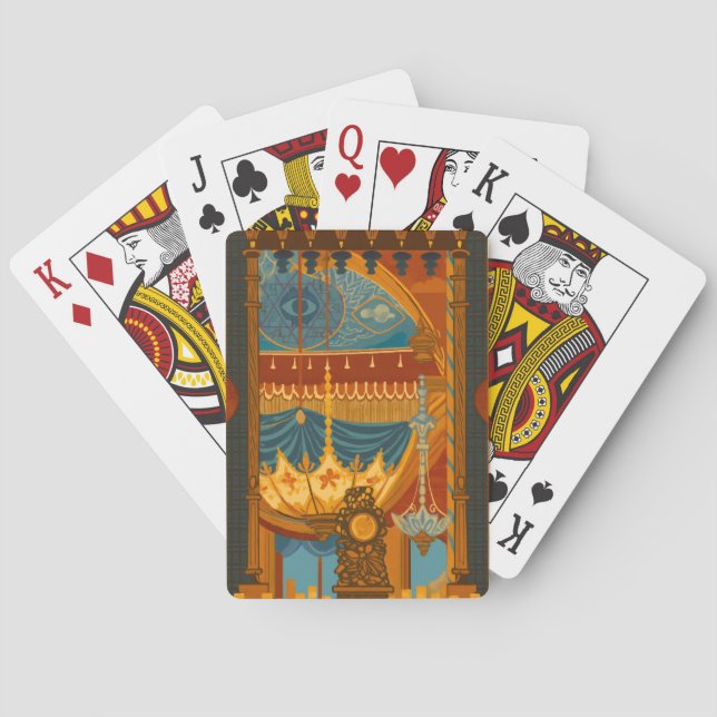 Mystical Ceiling Print from Brighton’s Music Room Poker Cards (Back)