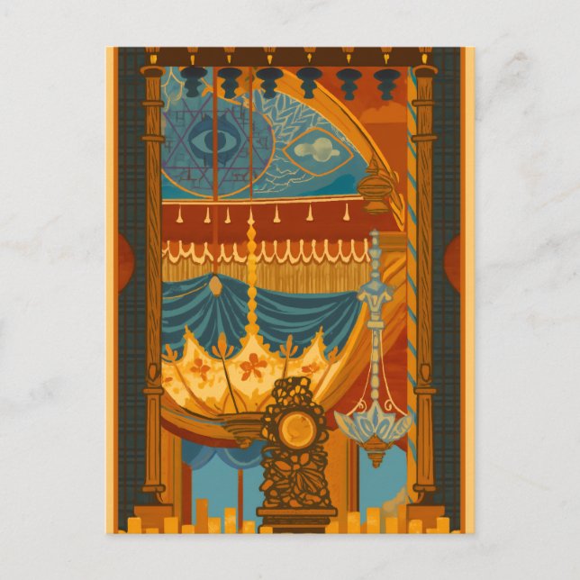 Mystical Ceiling Print from Brighton’s Music Room Postcard (Front)