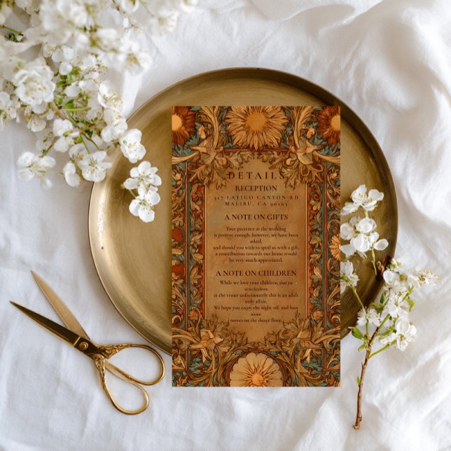Mystical Celestial Baroque Wedding Enclosure Card (Creator Uploaded)