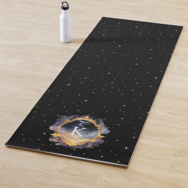 Mystical Celestial Blue Gold  Yoga Mat (In Situ)