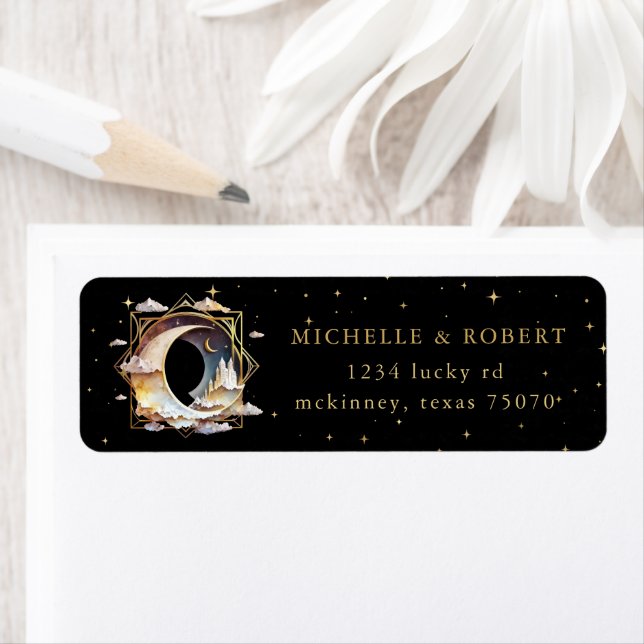 mystical celestial cosmic Return Address Label (Insitu)