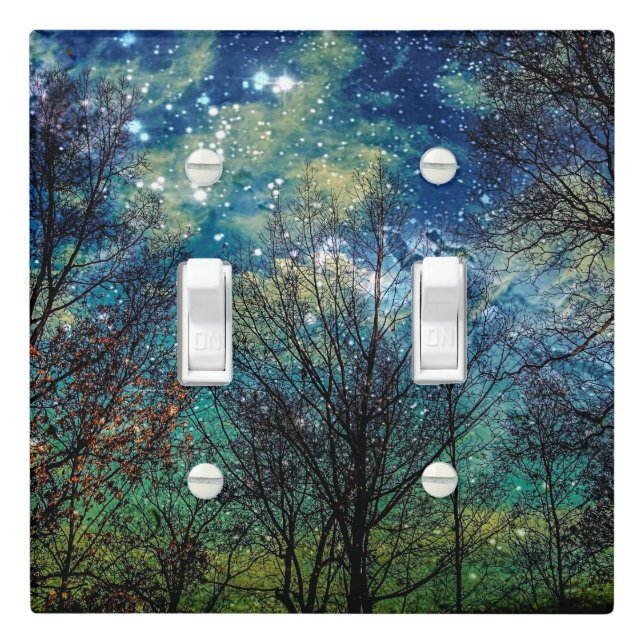 Mystical Celestial Forest Light Switch Cover (In Situ)