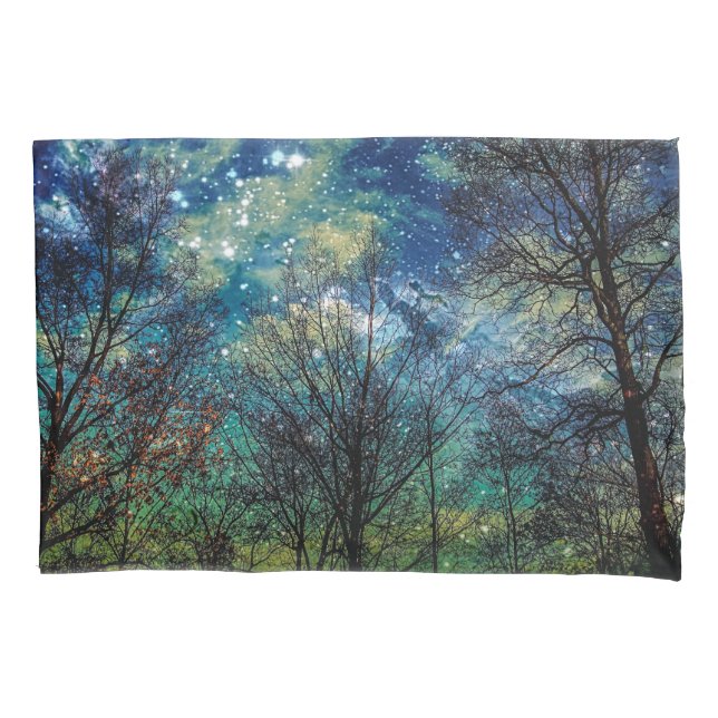 Mystical Celestial Forest Pillow Case (Front)
