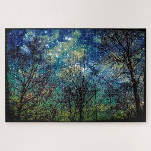 Mystical Celestial Forest Trees Nature Large Jigsaw Puzzle