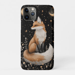 Mystical Celestial Fox and Flowers iPhone 11 Pro Case