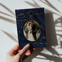 Mystical Celestial Gold Moon Clouds Wedding