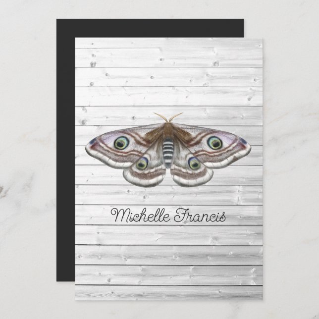 Mystical Celestial Gold Moths Invitation (Front/Back)