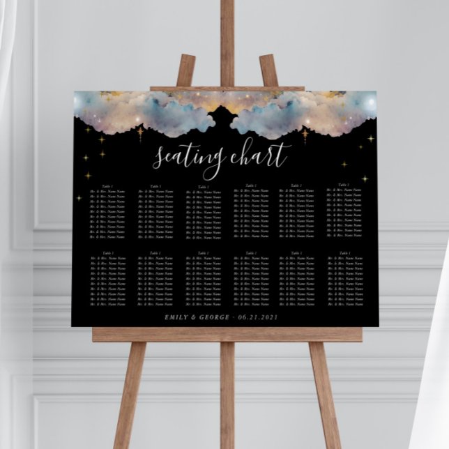 Mystical Celestial Gold Wedding Seating Chart (Creator Uploaded)