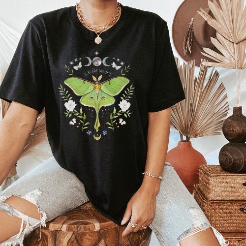 Mystical Celestial Green Luna Moth shirt