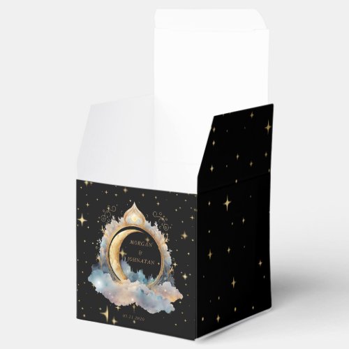Mystical Celestial Moon Wedding Favor Boxes