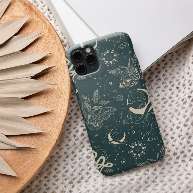 Mystical Celestial Night Moth & Serpent Pattern Case-Mate iPhone Case (Creator Uploaded)