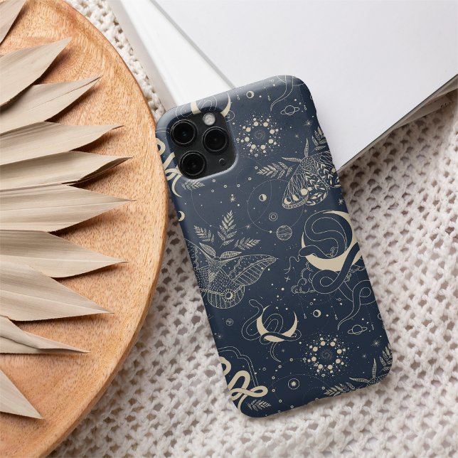 Mystical Celestial Night Moth & Serpent Pattern Case-Mate iPhone Case (Creator Uploaded)