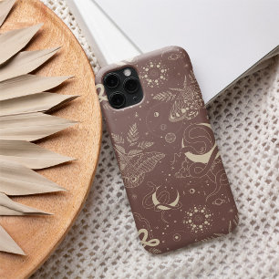 Mystical Celestial Night Moth & Serpent Pattern iPhone 16 Case