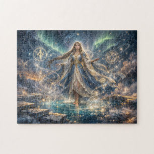 Mystical Celestial Sorceress Golden Fantasy  Jigsaw Puzzle