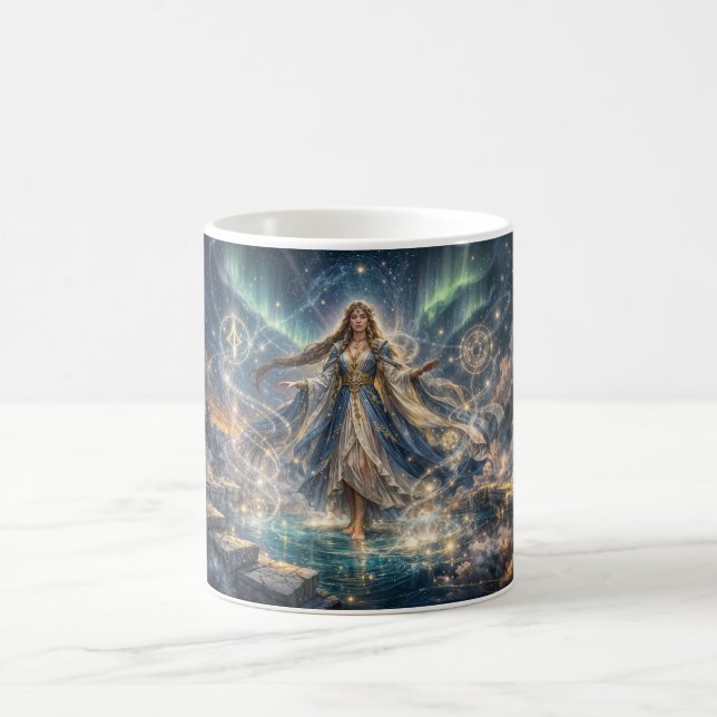 Mystical Celestial Sorceress Mug – Golden Fantasy  (Center)