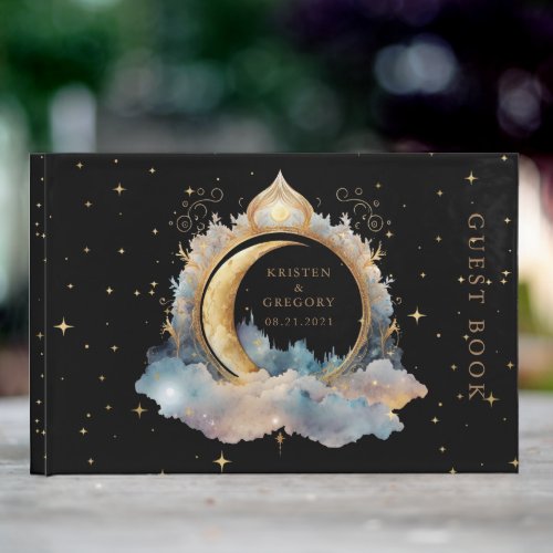 Mystical Celestial Stars Wedding Guest Book