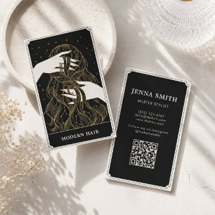 Mystical Celestial Tarot Card Hair Stylist Busines