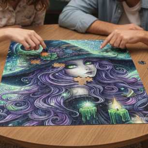 Mystical Celestial Witch Jigsaw Puzzle