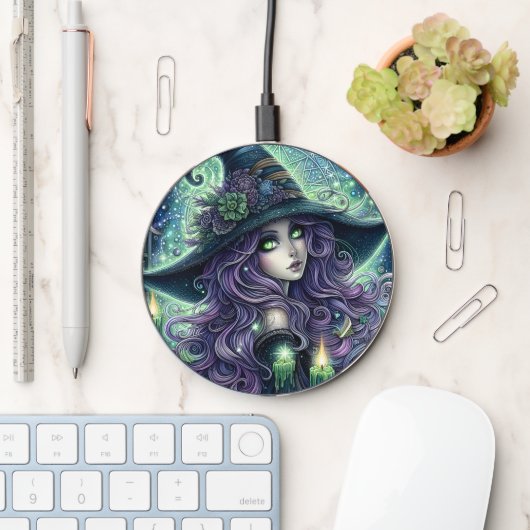 Mystical Celestial Witch Wireless Charger (Desk)