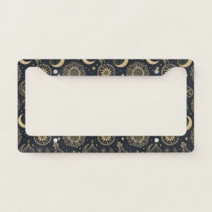 Mystical Celestial Witchcraft - Gold Botanical (2) License Plate Frame