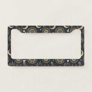 Mystical Celestial Witchcraft - Gold Botanical License Plate Frame