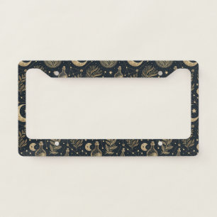 Mystical Celestial Witchcraft - Gold Botanical License Plate Frame