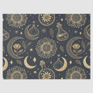 Mystical Celestial Witchcraft - Gold Botanical Tissue Paper