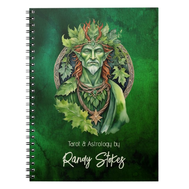 Mystical Celtic Greenman Divine Masculine Nature Notebook (Front)