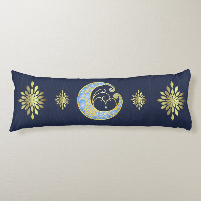 Mystical Celtic Moon Body Pillow (Front)