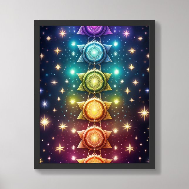 Mystical Chakras Framed Art (Framed Front)
