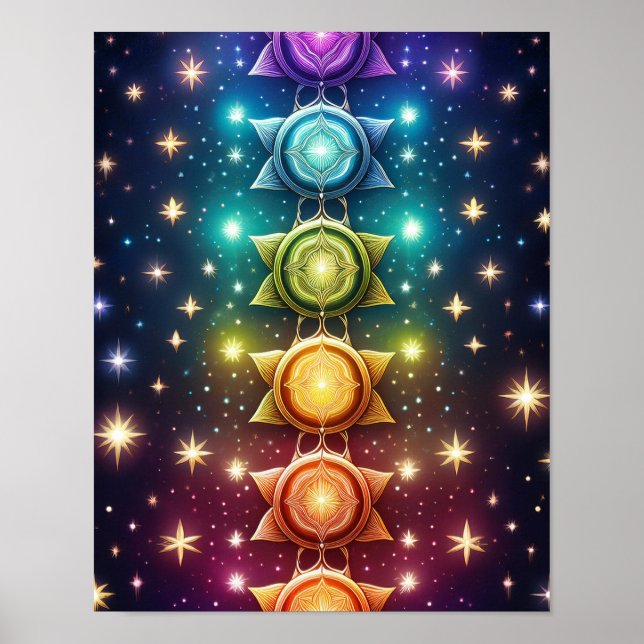 Mystical Chakras Poster (Front)