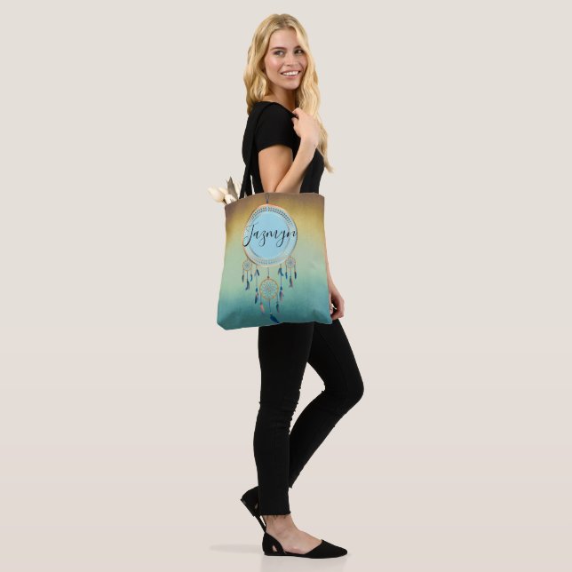 Mystical Chic Personalized Dreamcatcher Tote Bag (On Model)