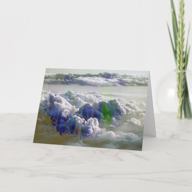 “Mystical Clouds” Letterpress Thank You Card (Front)