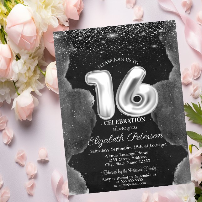 Mystical Clouds Stars Sweet 16 Invitation (Creator Uploaded)